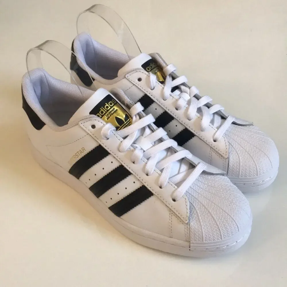 Adidas Superstar Sneaker Tennis Shoe EG4958 Core Black Mens Sz 9 Low Leather
